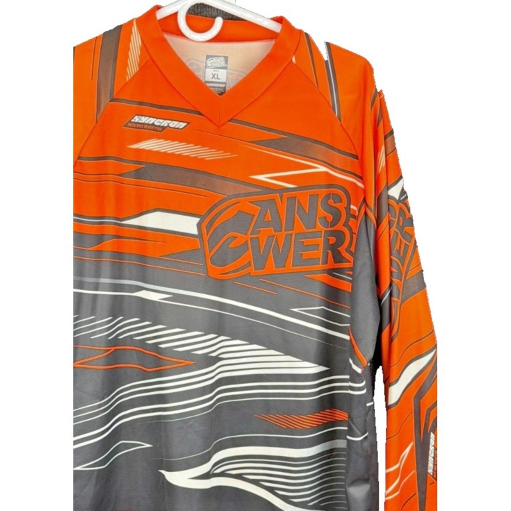 Answer Racing Syncron Motocross Jersey Men XL Orange Black Performance Sport MX
